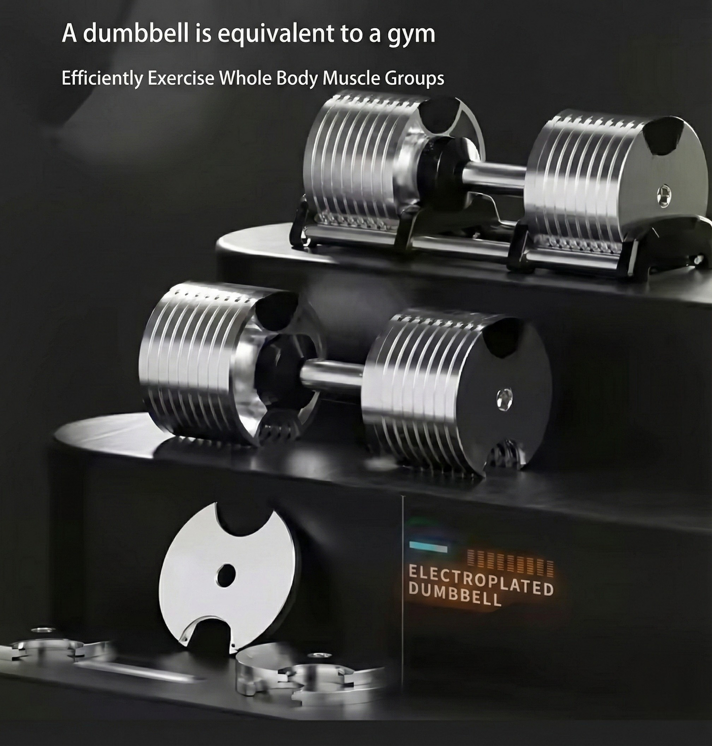 2 PCS - Adjustable Dumbbells